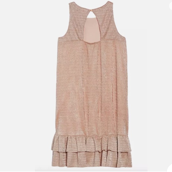 Kate Spade Skirts The Rules Metallic Gold Ruffle Sleeveless Girls Dress NWOT 14 - Picture 5 of 14
